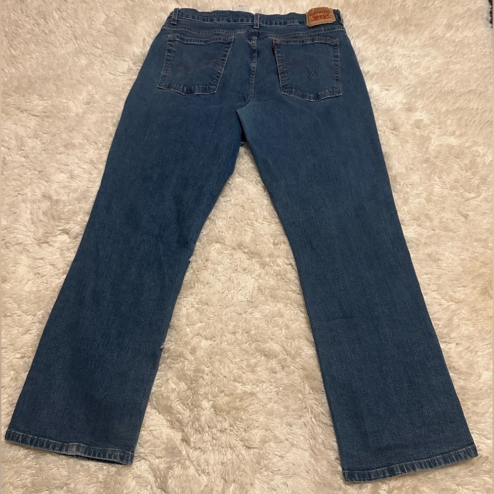 Levi Strauss 550’s Women’s Size 16 M Relaxed Boot Cut Denim Blue Jeans EUC - Picture 6 of 8